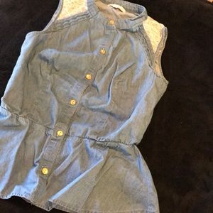 Blue Jean Peplum Tank Top